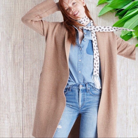 Madewell Jackets & Blazers - Madewell Rivington Sweater Coat in Tan Small
